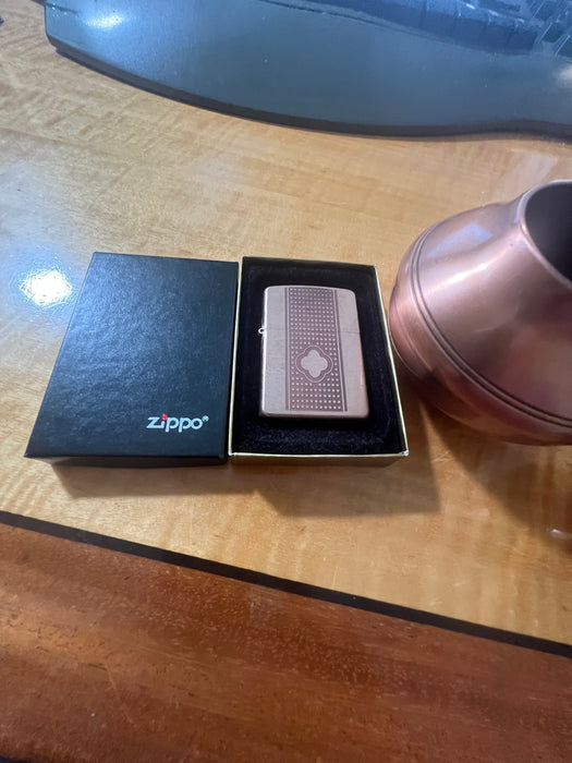 Mint 2003 Camel Copper Zippo Lighter & Ashtray Gift Set