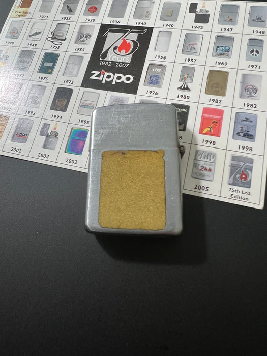 1948-49 Three Barrel Zippo Lighter w 16 Hole Nickel Insert