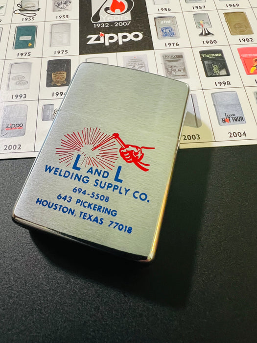 1975 L & L Welding New Unfired Zippo Lighter -