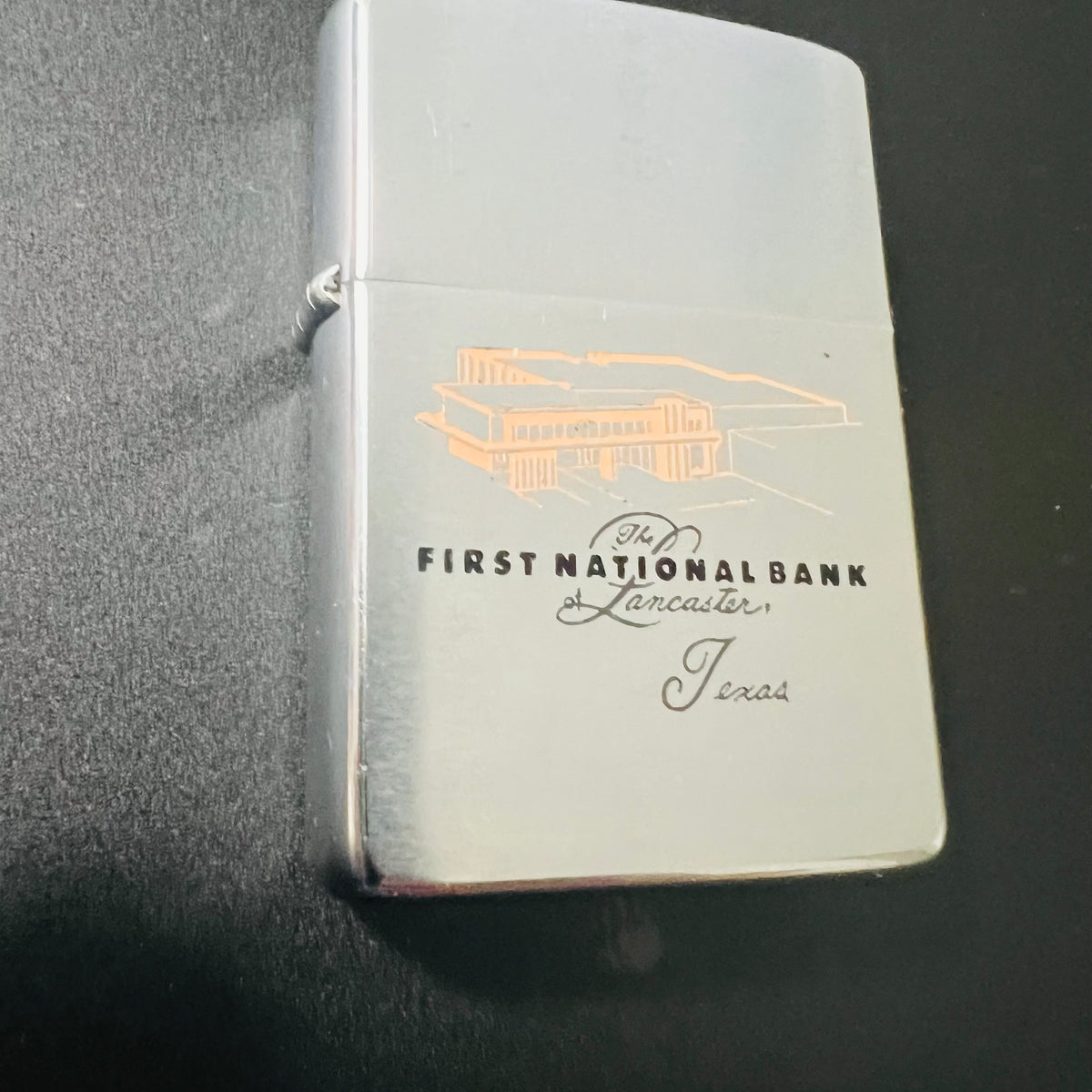 1965 Vintage First National Bank Zippo Lighter — Collectors Flame