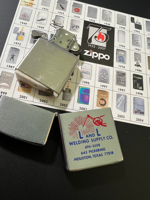 1975 L & L Welding New Unfired Zippo Lighter -