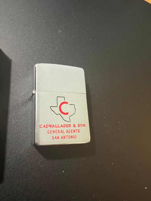 1956 Red Candy Stripe Cadwallader Zippo lighter New in Box