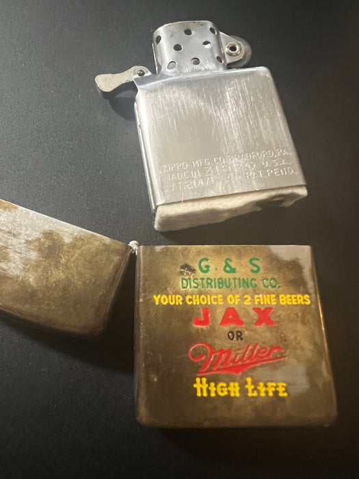 1951–1953 G&S Distributing Jax or Miller High Life Repainted Zippo