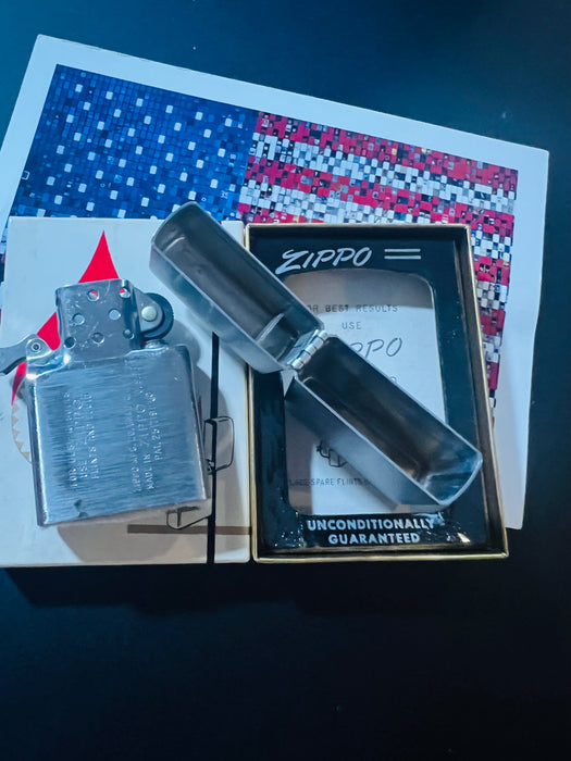 1963 Zippo Brushed Chrome Lighter – Mint 98 – Original No. 200 Box