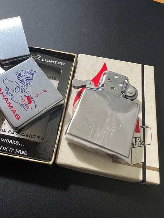 1972 Nassau Bahamas Vintage Zippo Lighter NIB