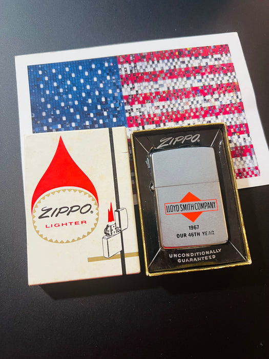 1966 Zippo Lloyd Smith Company 46th Year Advertising Lighter – Gem Mint – NIB