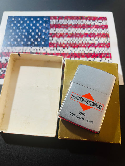 1966 Zippo Lloyd Smith Company 46th Year Advertising Lighter – Gem Mint – NIB