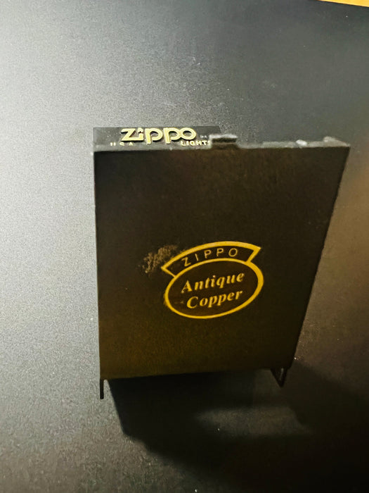 1998 Antique Copper Zippo Lighter  - New in Box