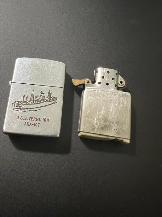 1954 USS Vermilion AKA 107 Zippo Lighter