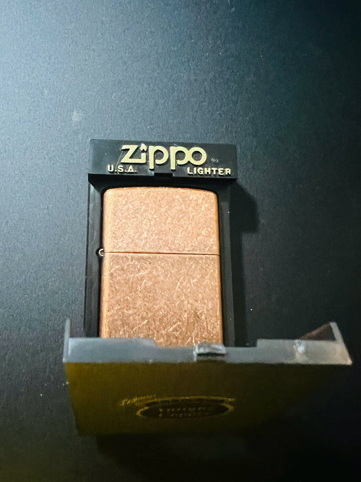 1998 Antique Copper Zippo Lighter  - New in Box