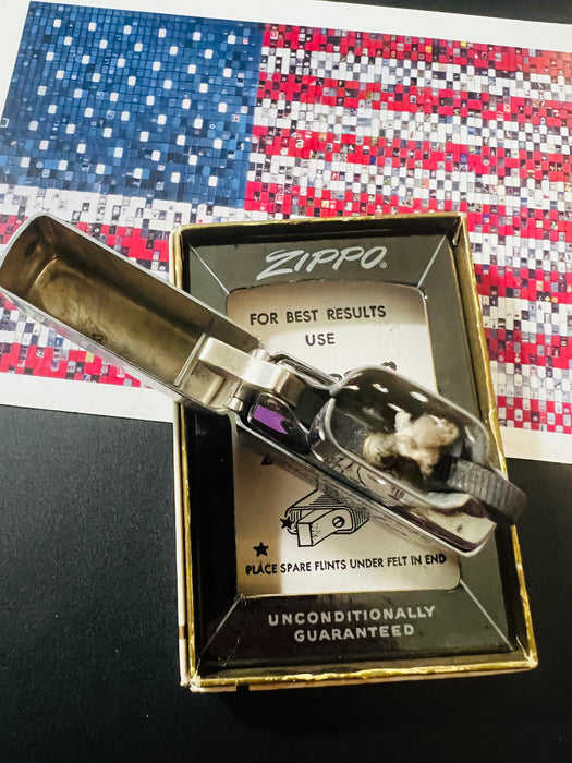 1962 Zippo Advance Transformer Co. Advertising Lighter – Mint 99 – Box & Paperwork
