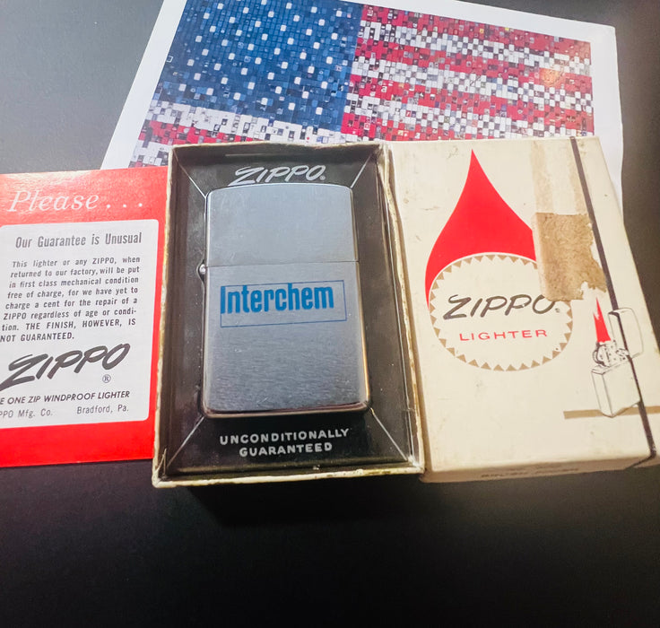 1967 Zippo Interchem Advertising Lighter – Unfired – Excellent (91)