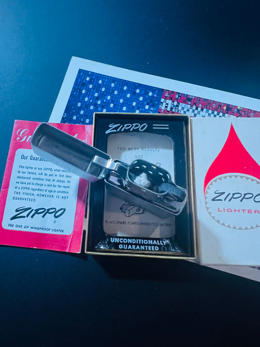 1963 Zippo Brushed Chrome Lighter – Mint 98 – Original No. 200 Box