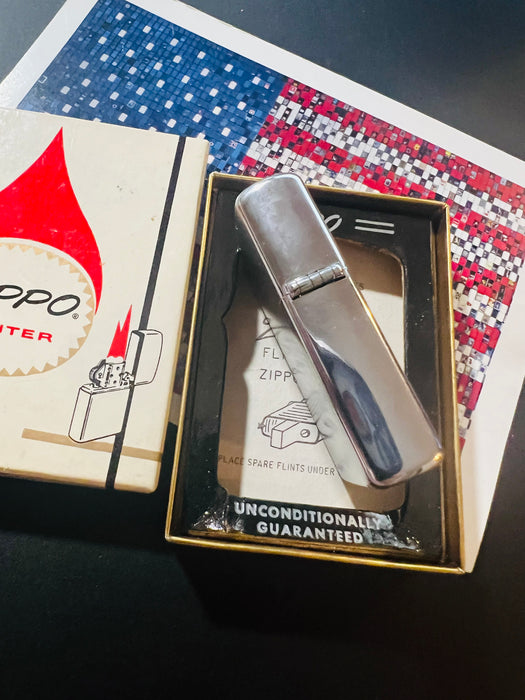 1963 Zippo Brushed Chrome Lighter – Mint 98 – Original No. 200 Box