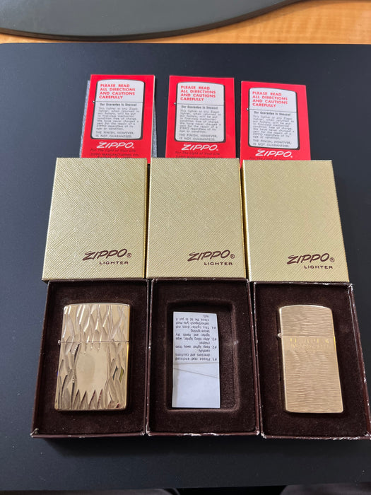 Rare Zippo 1976 Golden Elegance Salesman’s Sample Set