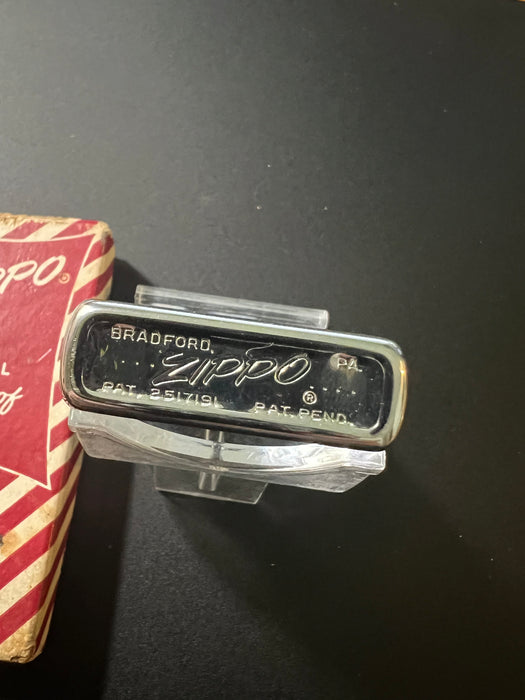 1956 Red Candy Stripe Cadwallader Zippo lighter New in Box