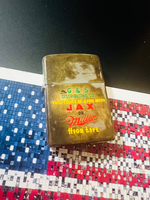 1951–1953 G&S Distributing Jax or Miller High Life Repainted Zippo