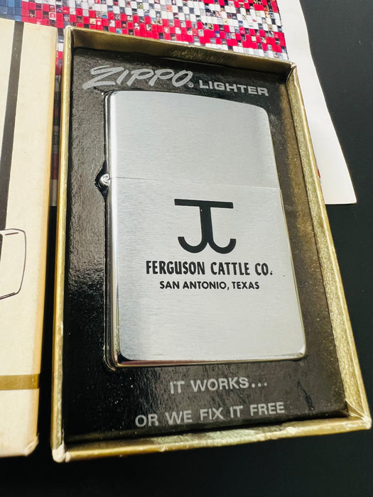 1971 Ferguson Cattle Brand San Antonio Texas with original Zippo hand drawn artwork