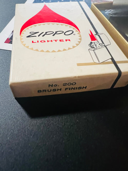 1963 Zippo Brushed Chrome Lighter – Mint 98 – Original No. 200 Box