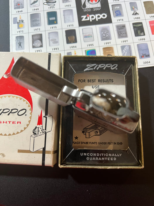1966 Zippo Old Hickory Construction DuPont Safety Honor Lighter – Excellent 94 – NIB