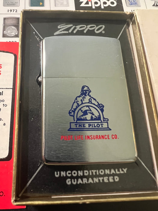 1967 Pilot Life Insurance Vintage Zippo w Red Felt Insert