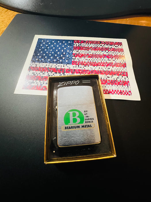 1962 Zippo Bearium Metal Bearing Bronze Advertising Lighter – Gem Mint – NIB