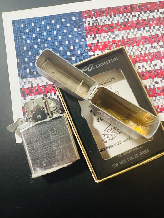 1977 Zippo First Trust Union Bank Advertising Lighter – Mint 98 – Unfired – Original Box