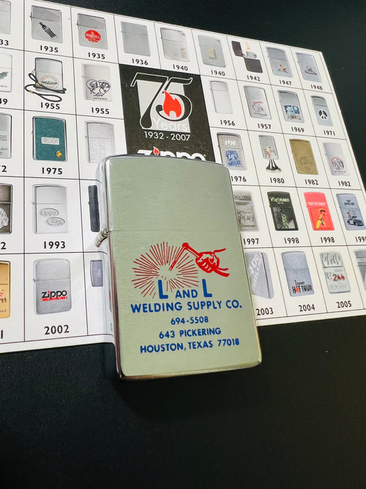 1975 L & L Welding New Unfired Zippo Lighter -