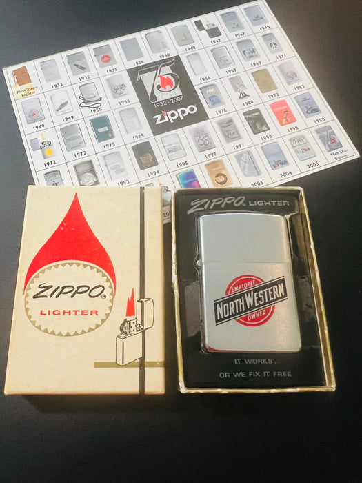 1973 Northwestern Vintage Zippo Lighter New in Box