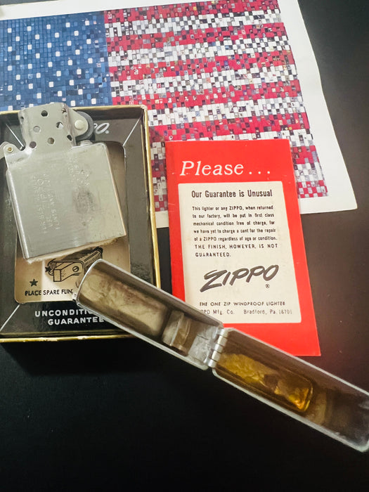 1965 Zippo Armco Middletown Works Quarterly Record – Mint 97 – Unfired – Box & Paperwork