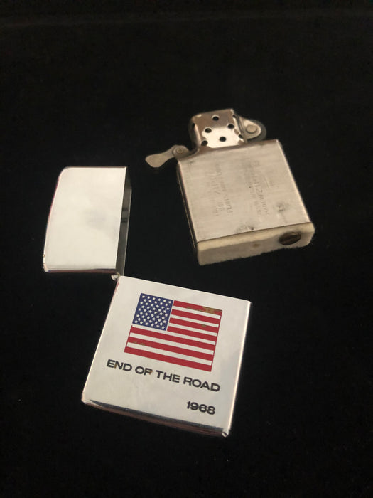 1968 American Flag Vintage Zippo Lighter  - End of the Road