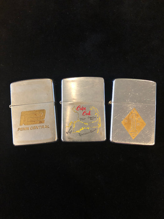 1968 Lot of Three Zippo Lighters Lot #51