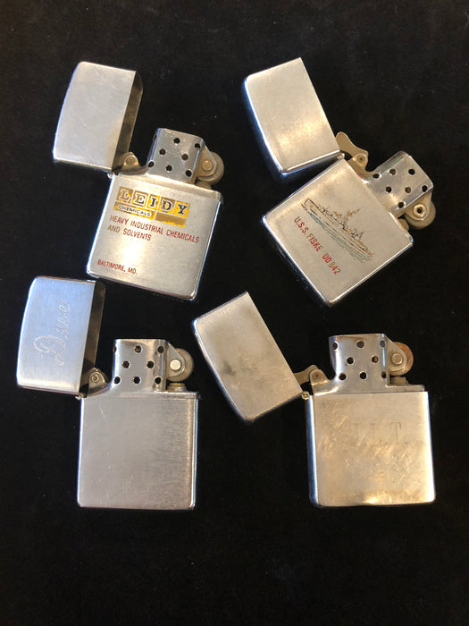 1968 Vintage Zippo Lighters, Set of Four - Lot #55 - Free Shipping