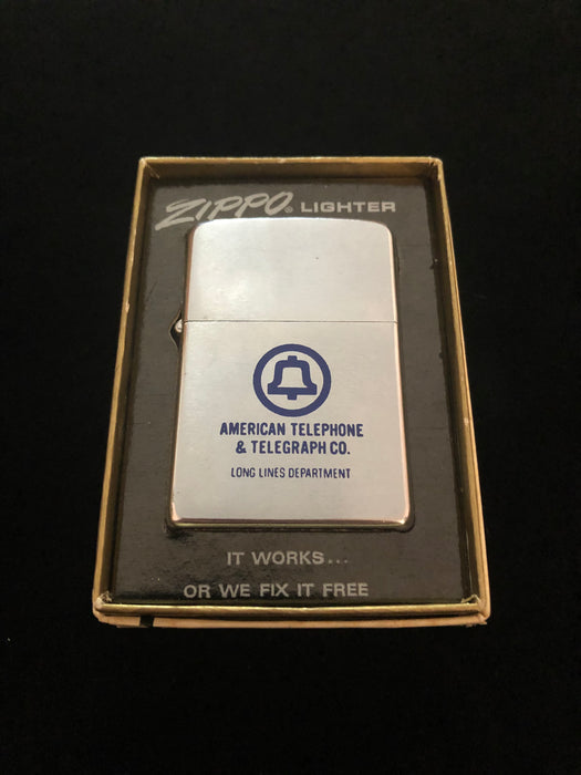 1970 AT&T Zippo Full Size Lighter - Very Good Condition