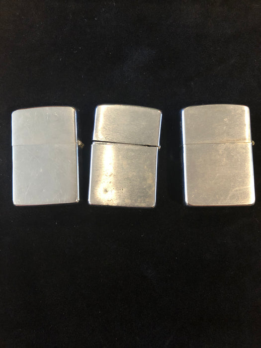 1968 Lot of Three Zippo Lighters  - Lot #50