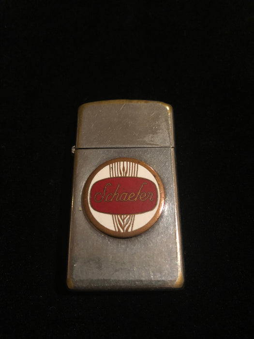 1968 Schaefer Beer Emblem Vintage Slim Zippo Lighter