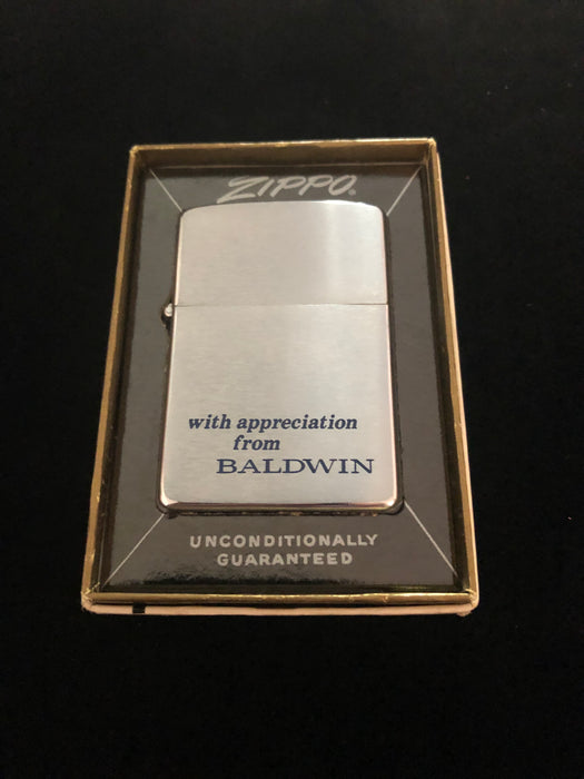 1963 MIB Unfired Baldwin Piano Zippo Lighter Advertiser