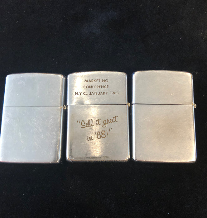 1968 Vintage Zippo Lighters  - Lot #29 - Three Lighters