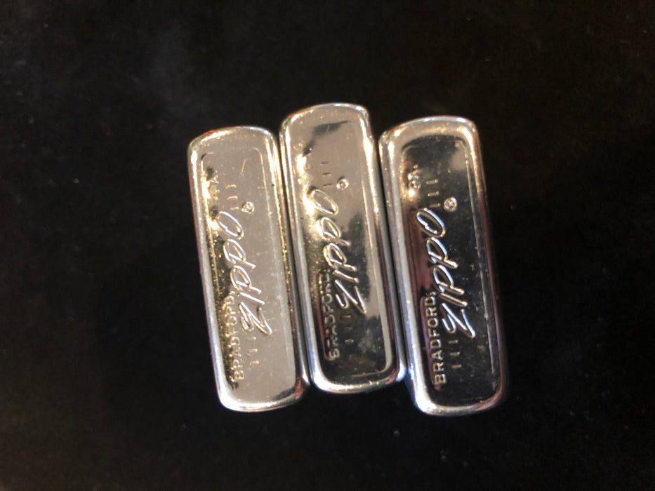 1968 Lot of Three Zippo Lighters  - Lot #50