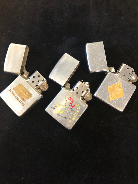 1968 Lot of Three Zippo Lighters Lot #51