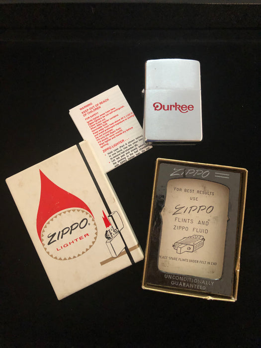 1973 Durkee Zippo with Box - NOS Excellent Condition