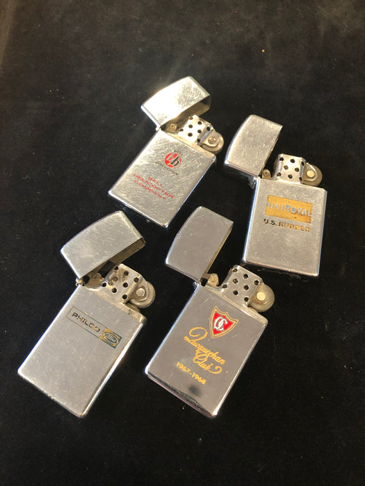 1968 Lot #47 Four Zippo Slim Lighters