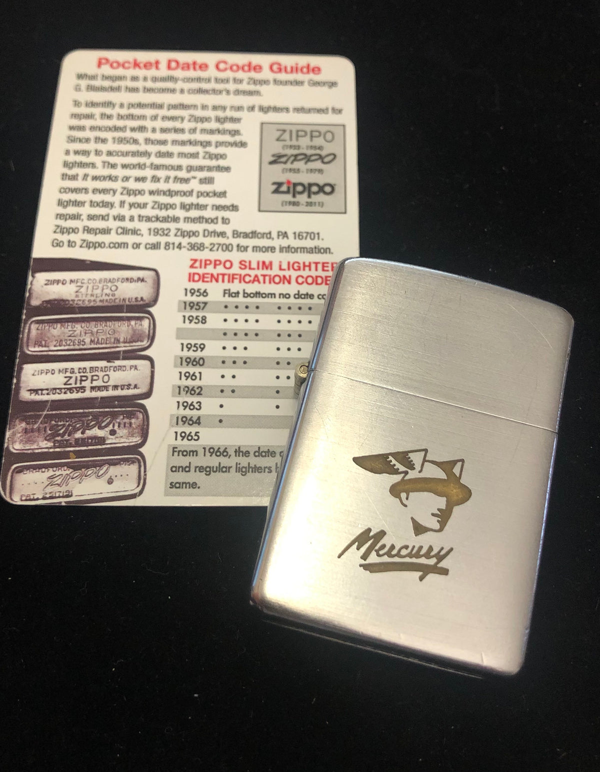 1949-50 Mercury Vintage Zippo Lighter