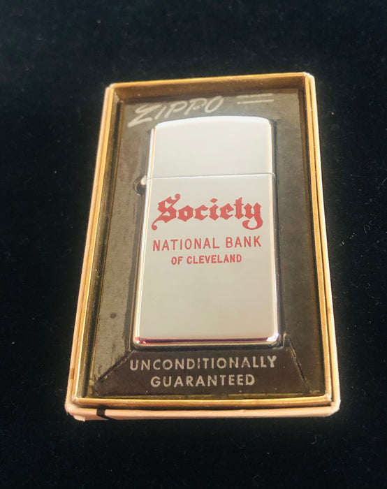 1967 Society National Bank Vintage Zippo Lighter