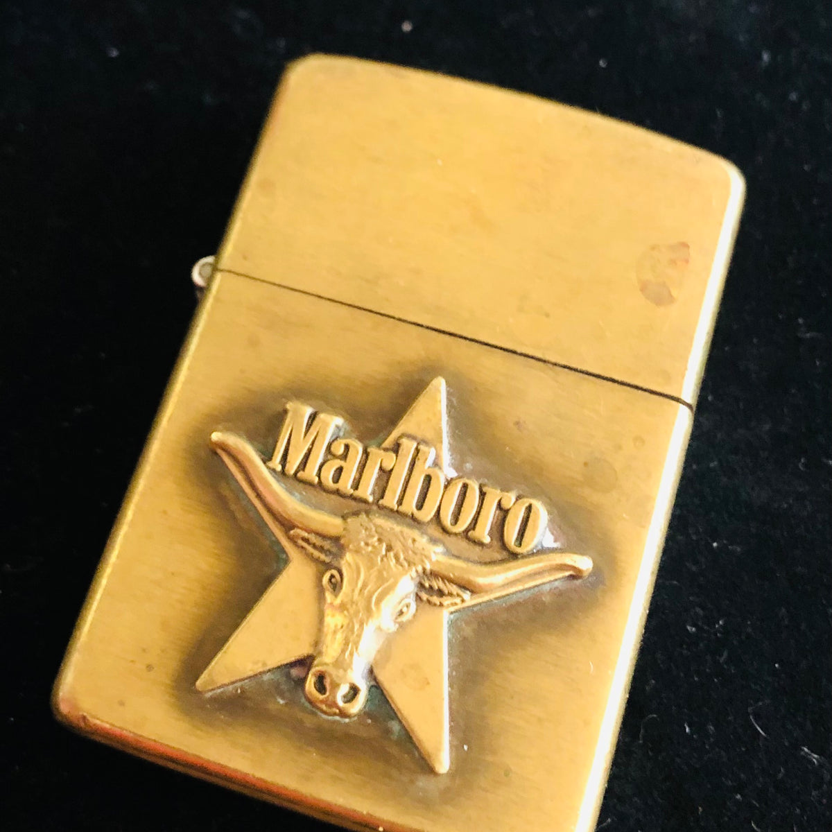 1991 Vintage Brass Marlboro Longhorn Steer Zippo Lighter - NO 