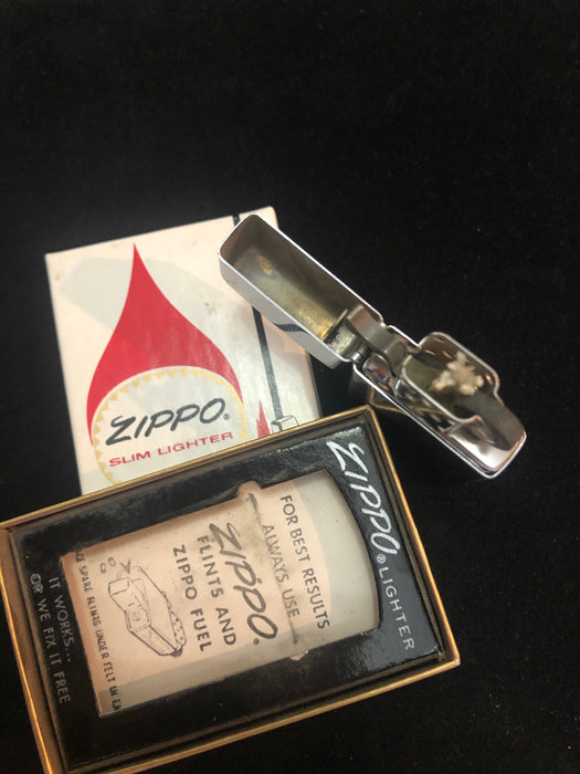 1971 Vintage Engine Turned Slim Zippo in Box - NOS