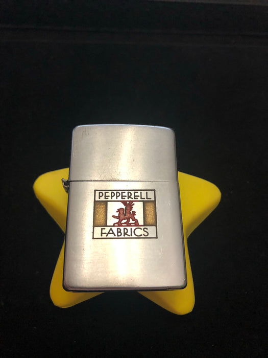 1955 Pepperell Fabrics Vintage Zippo Lighter