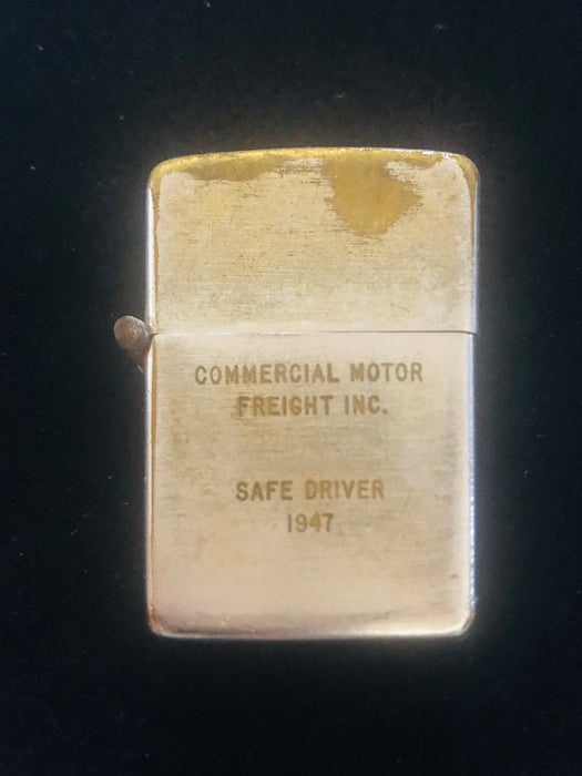 1947 Commercial Motor Freight - 3 Barrel Zippo Lighter - Nickel Silver Insert