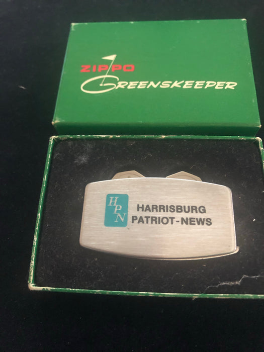 Vintage Zippo Greenskeeper - Harrisburg Patriot News NIB