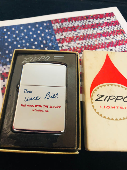 1962 Uncle Bill Vintage Zippo Lighter - MIB